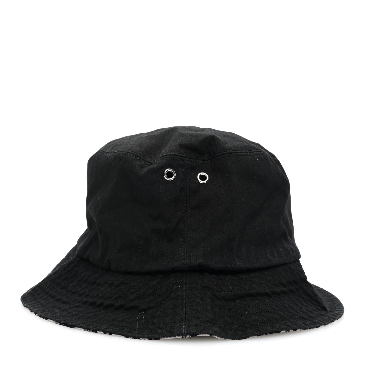 Polyester Cotton Oblique Teddy-D Brim Bucket Hat 58 Black
