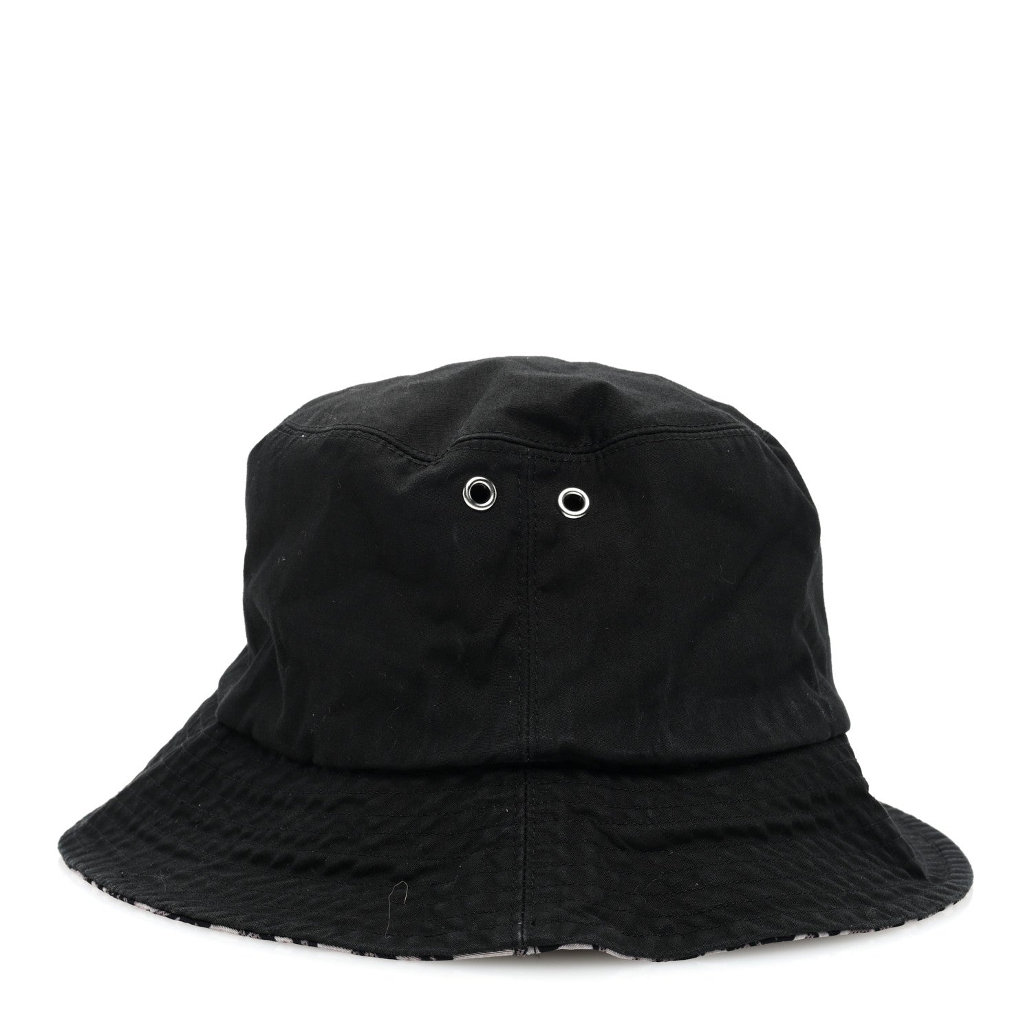 Christian Dior Polyester Cotton Oblique Teddy-D Brim Bucket Hat 58 Black 8 of 15