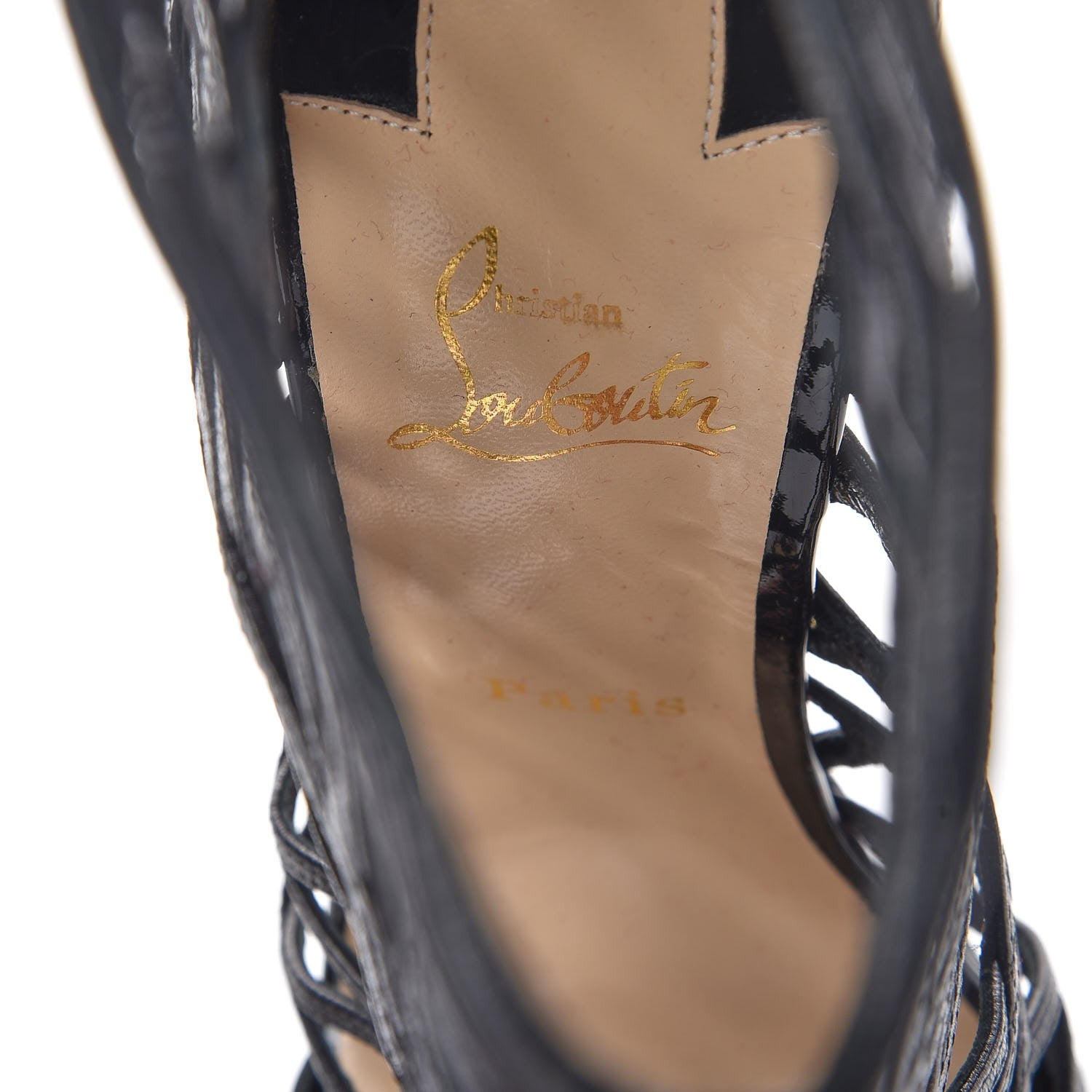 Christian Louboutin Kid Python Mille Cinque 100 Ankle Boots 40.5 Black 7 of 7