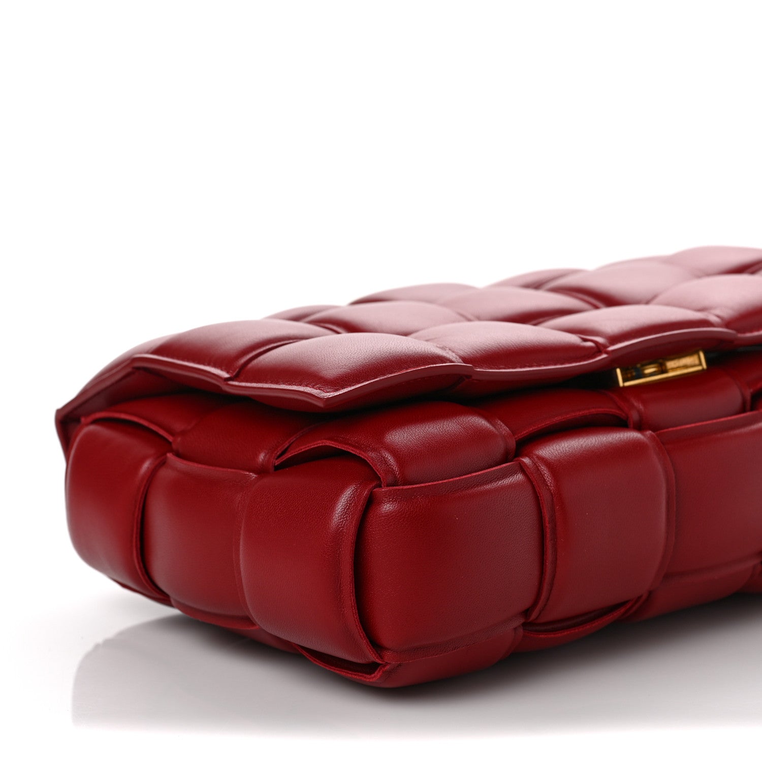 Bottega Veneta Nappa Maxi Intreccio Padded Cassette Crossbody Bag Dark Red 6 of 7
