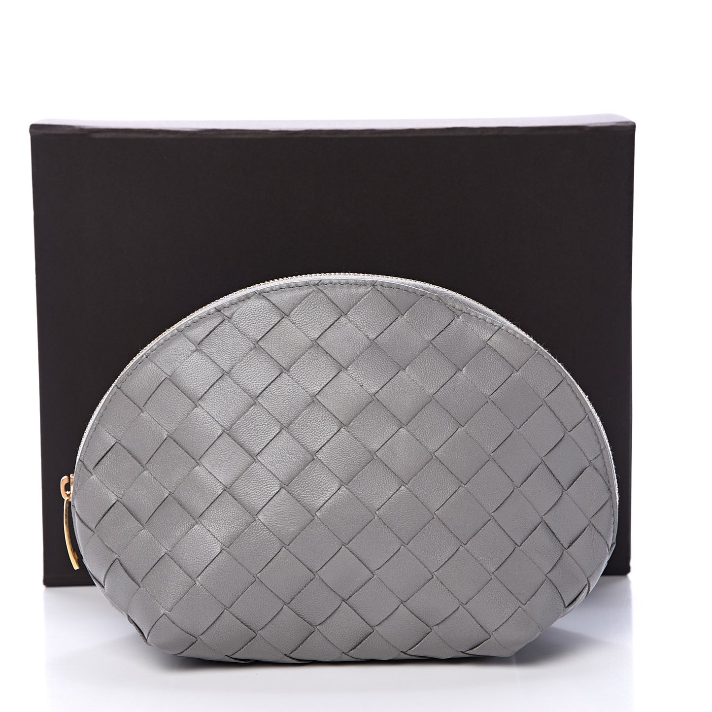 Nappa Intrecciato Cosmetic Case Concrete