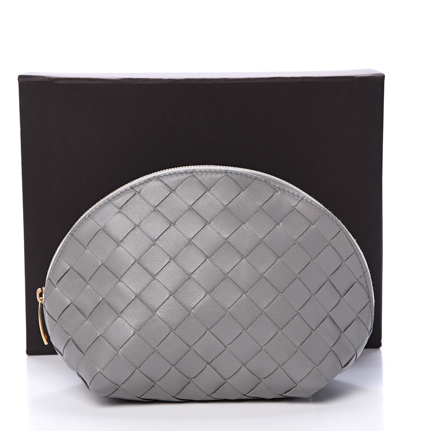 Bottega Veneta Nappa Intrecciato Cosmetic Case Concrete 10 of 10