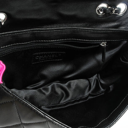 Chanel Lambskin Quilted Bi-Color Flap Black Pink 6 of 9