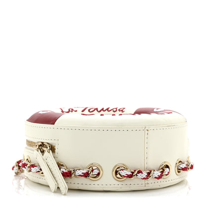 Chanel Lambskin Coco Lifesaver Round Bag Red White 4 of 11