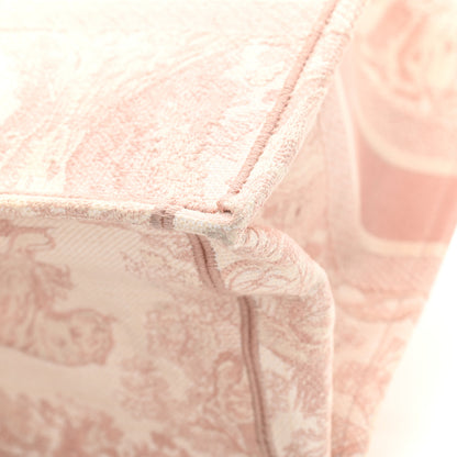 Christian Dior Canvas Toile De Jouy Embroidered Medium Book Tote Pink 11 of 16