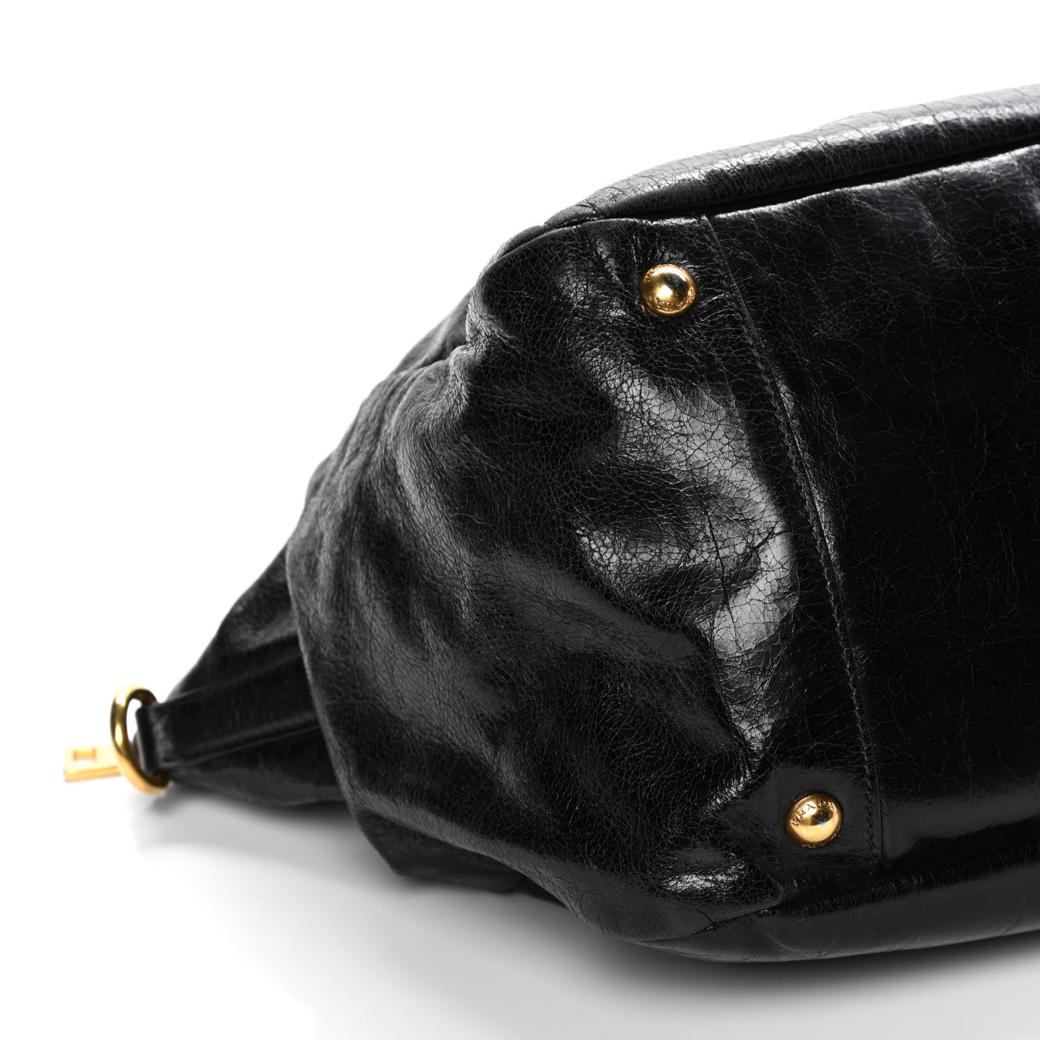 Prada Vitello Shine Tote Black 9 of 15