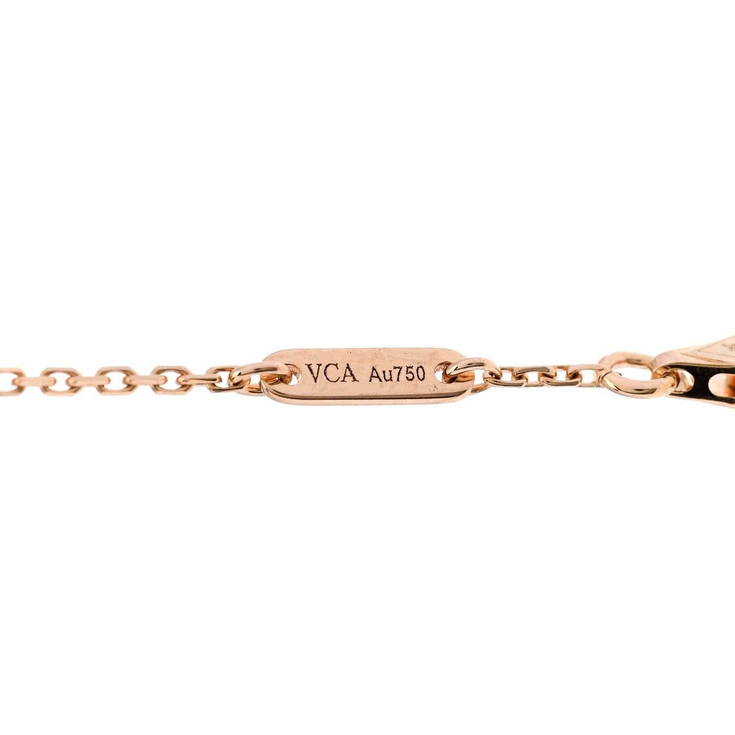 Van Cleef & Arpels 18K Rose Gold Carnelian Sweet Alhambra Bracelet 4 of 5