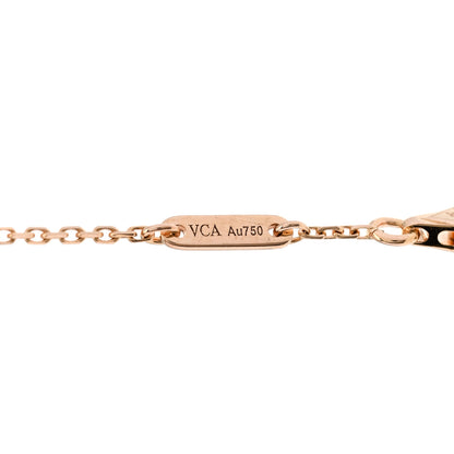 Van Cleef & Arpels 18K Rose Gold Carnelian Sweet Alhambra Bracelet 4 of 5