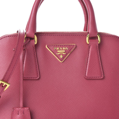 Prada Saffiano Lux Small Promenade Tote Peonia 10 of 11