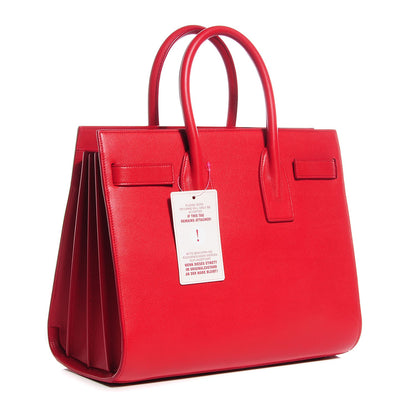 Saint Laurent Calfskin Small Sac De Jour Lipstick Red 3 of 9