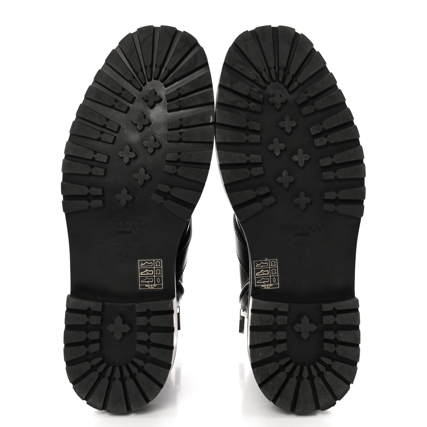Calfskin Crystal Embellished Cora Flat Combat Boots 41 Black
