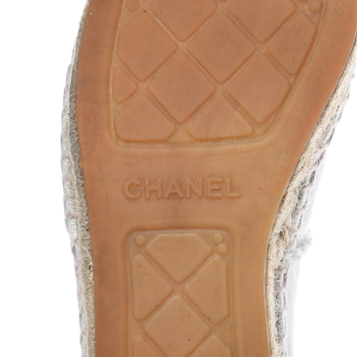 Chanel Linen CC Espadrilles 39 Beige Black 7 of 14