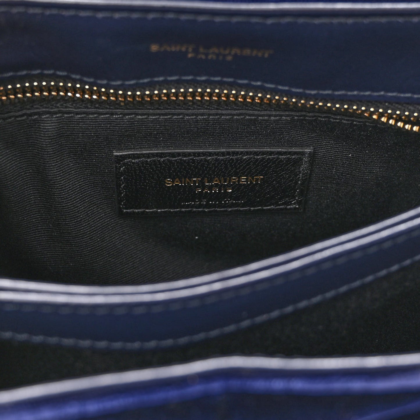 Velvet Y Quilted Monogram Toy Loulou Crossbody Bag Deep Marine