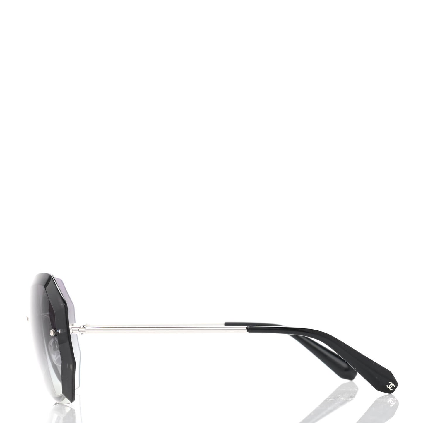 Metal Spring Round Sunglasses 4220 Silver