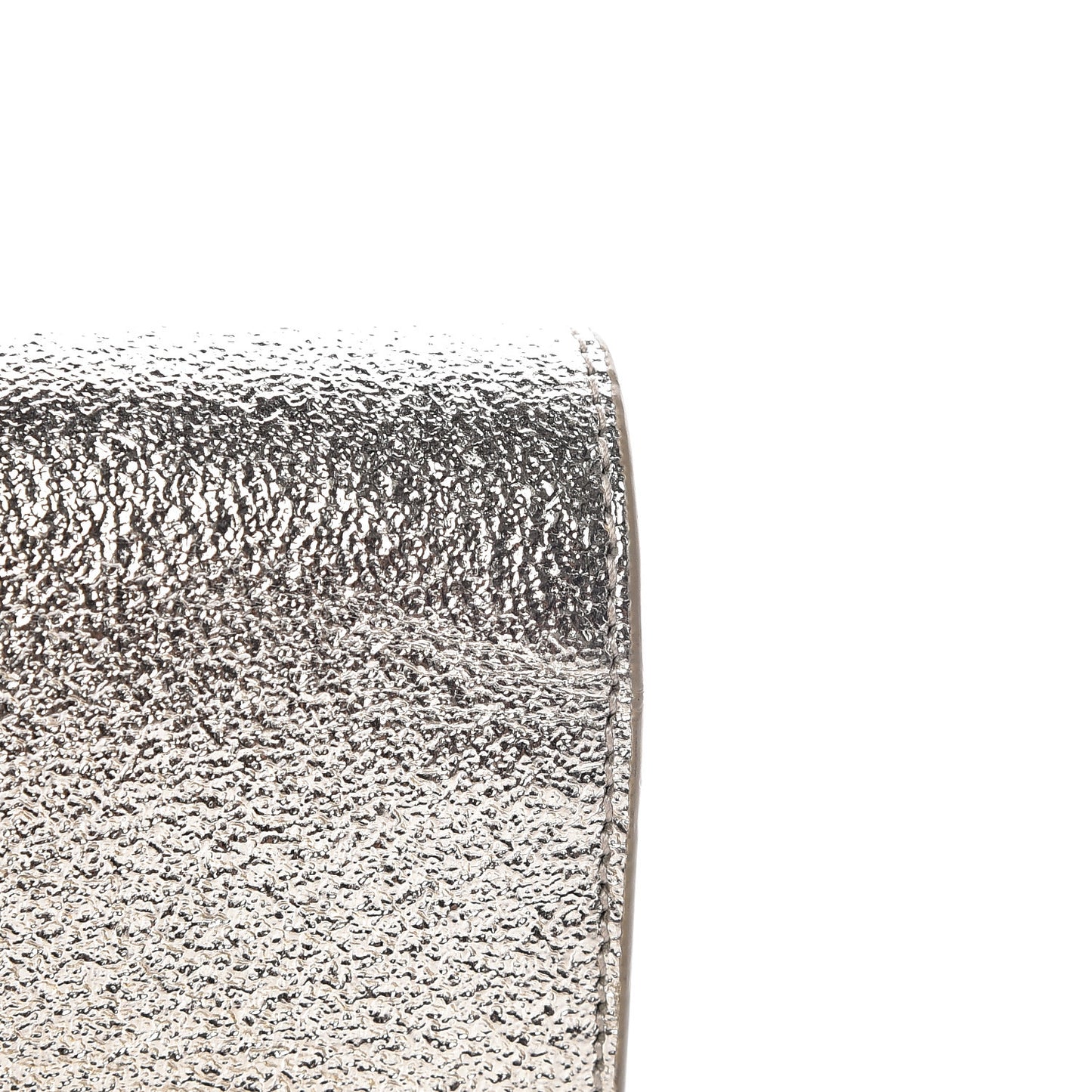 Metallic Calfskin Classic Monogram Kate Tassel Chain Wallet Platine