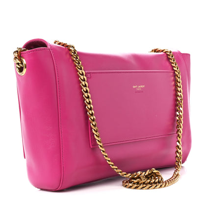 Saint Laurent Smooth Calfskin Suede Medium Reversible Monogram Kate Satchel Rose Rubis 5 of 18