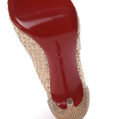 Christian Louboutin Glitter Diams Paillettes Gipsybootie 100 Ankle Boots 39 Nude 6 of 8
