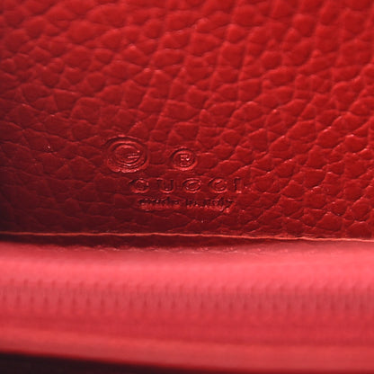 Gucci Monogram Dollar Calfskin Zip Around Wallet Beige Ebony Rosso 6 of 8