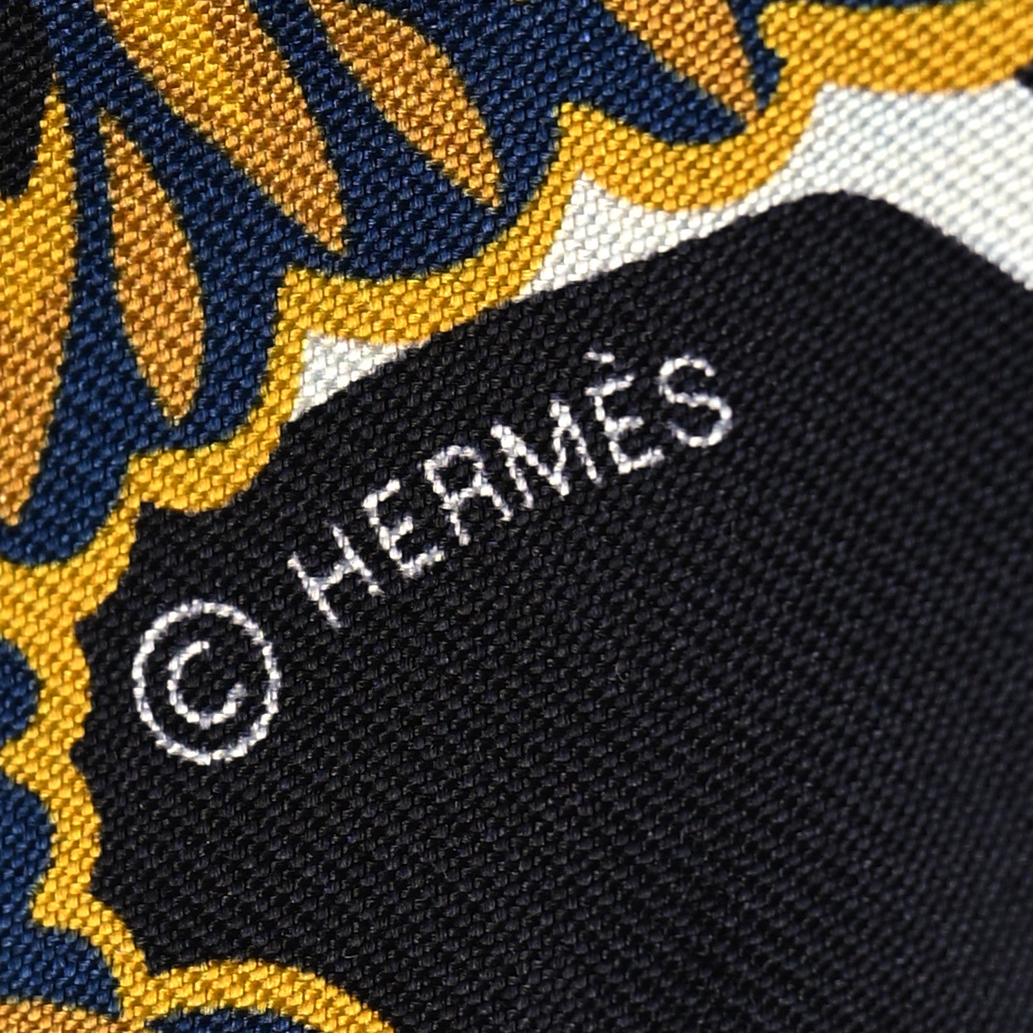 Hermes Silk Three Graces Twilly Black Gold Taupe 3 of 4