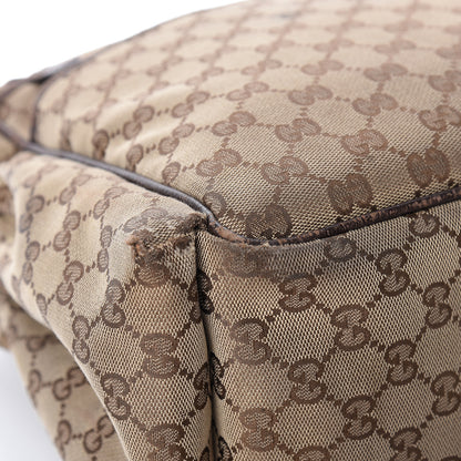 Gucci Monogram Natural Pigskin Large Diaper Bag Beige Ebony Cocoa Dark Chocolate 26 of 32