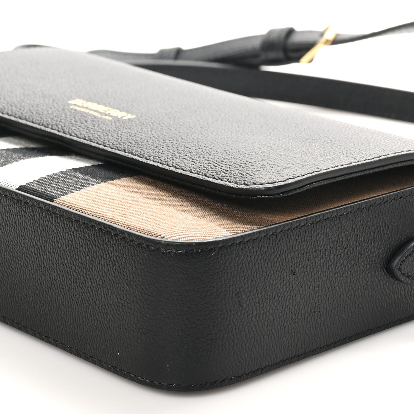 Grained Calfskin House Check Tartan Mix New Hampshire Black