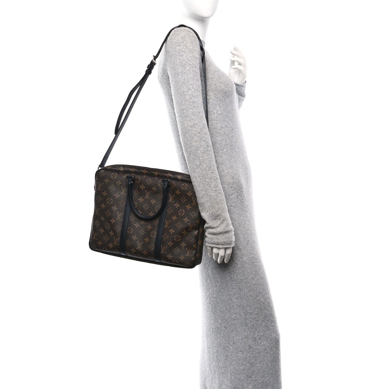 Louis Vuitton Monogram Macassar Porte-Documents Voyage PM 2 of 9