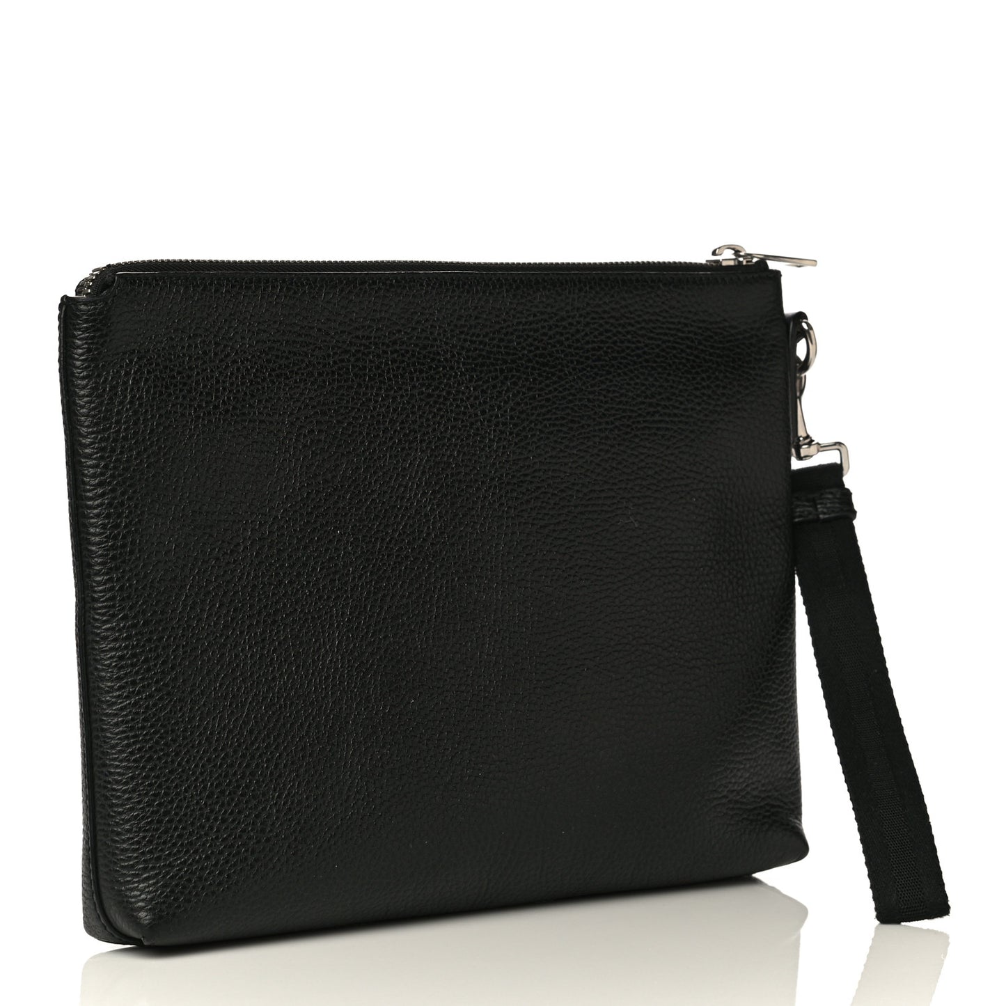 Pebbled Calfskin Clutch Black