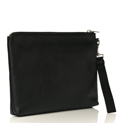 Gucci Pebbled Calfskin Clutch Black 2 of 14