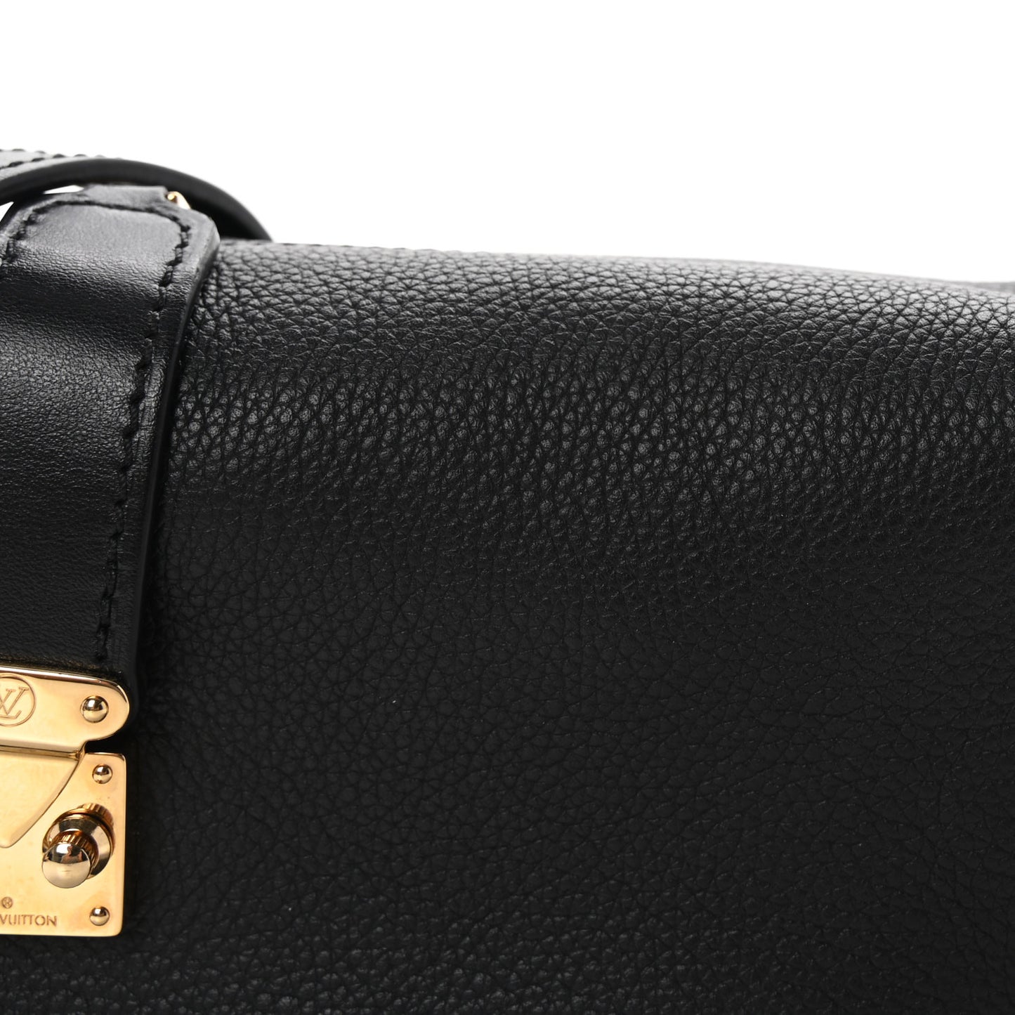 Grained Calfskin Side Trunk PM Black