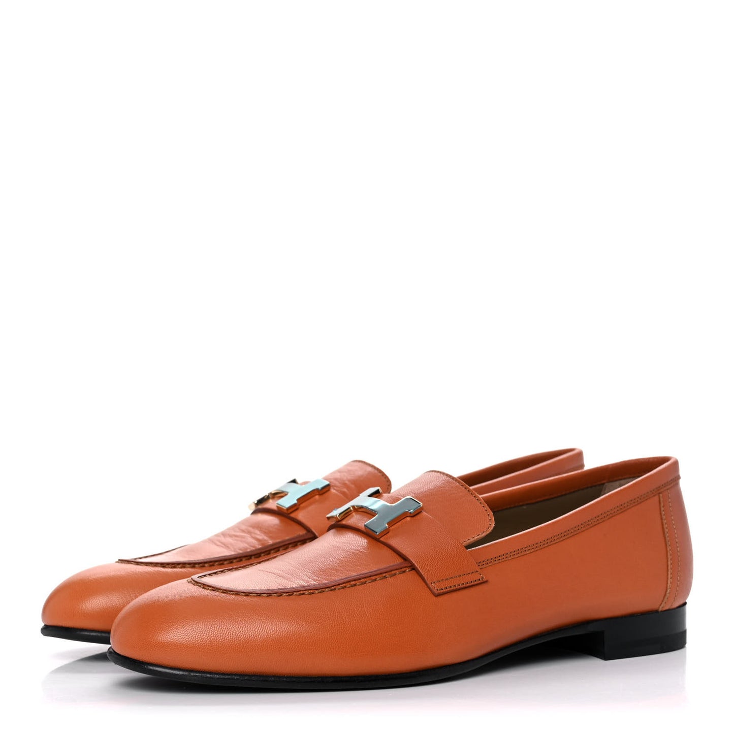 Goatskin Womens Paris Loafers 39 Marron Glaise
