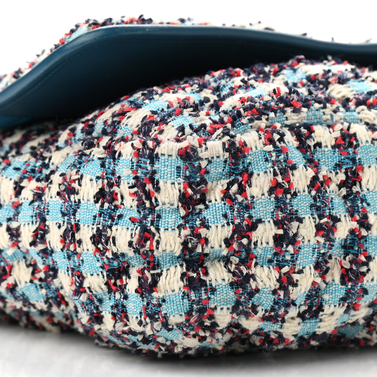 Chanel Lambskin Tweed Maxi Flap Blue Multicolor 8 of 13