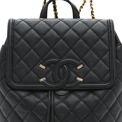 Chanel Caviar Quilted Small Filigree Backpack Black 8 of 10