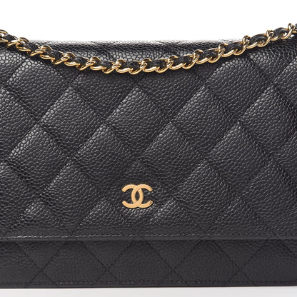 Chanel Caviar Quilted Wallet On Chain WOC Black 11 of 13