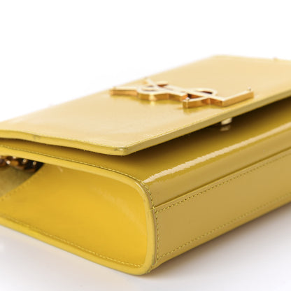Saint Laurent Patent Small Classic Monogram Kate Satchel Yellow 6 of 17