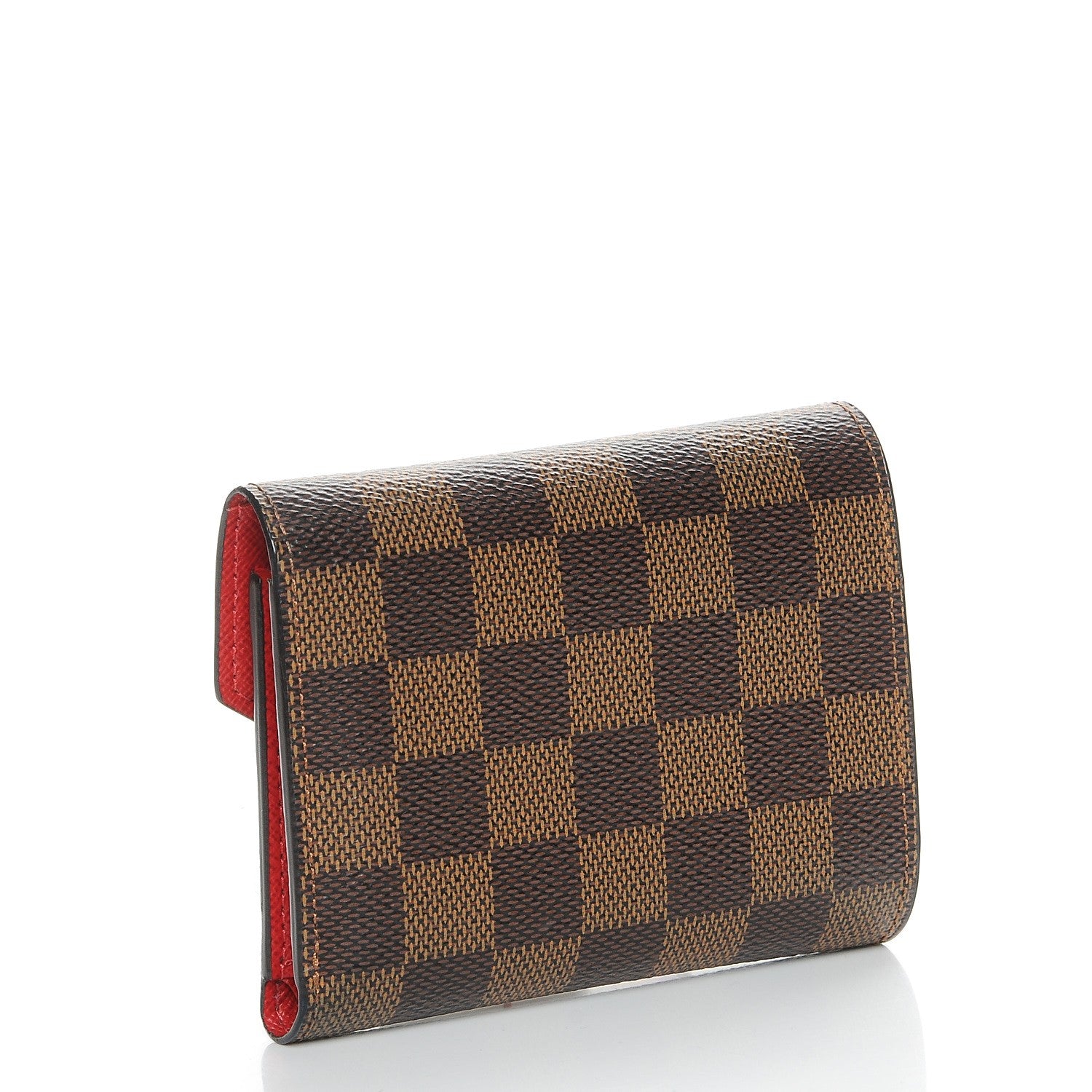 Louis Vuitton Damier Ebene Victorine Wallet Red 3 of 8