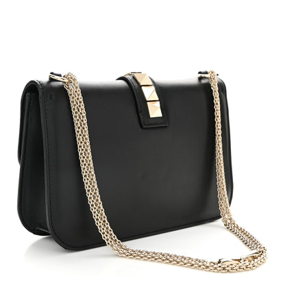 Valentino Garavani Vitello Medium Glam Lock Rockstud Flap Black 3 of 10