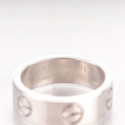 Cartier 18K White Gold 5.5mm LOVE Ring 48 4.5 4 of 5