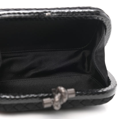 Bottega Veneta Satin Intreccio Impero Ayers Knot Clutch Black 5 of 6