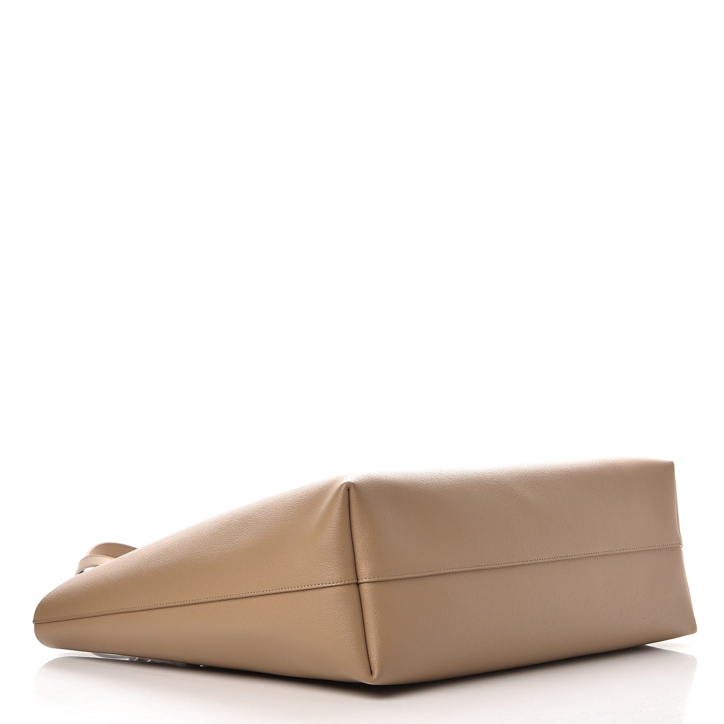 Calfskin Large Shopping Tote Dark Beige