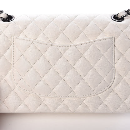 Chanel Grained Calfskin Quilted Medium Double Flap White 11 of 12