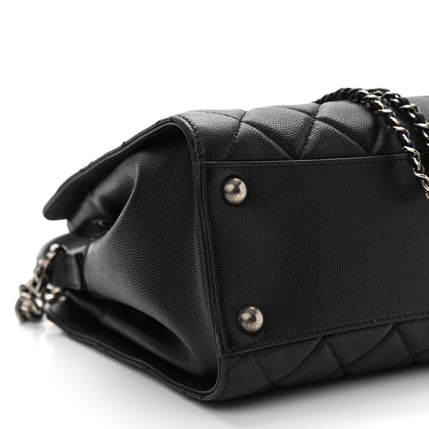 Caviar Quilted Small CC Bucket Bag Black