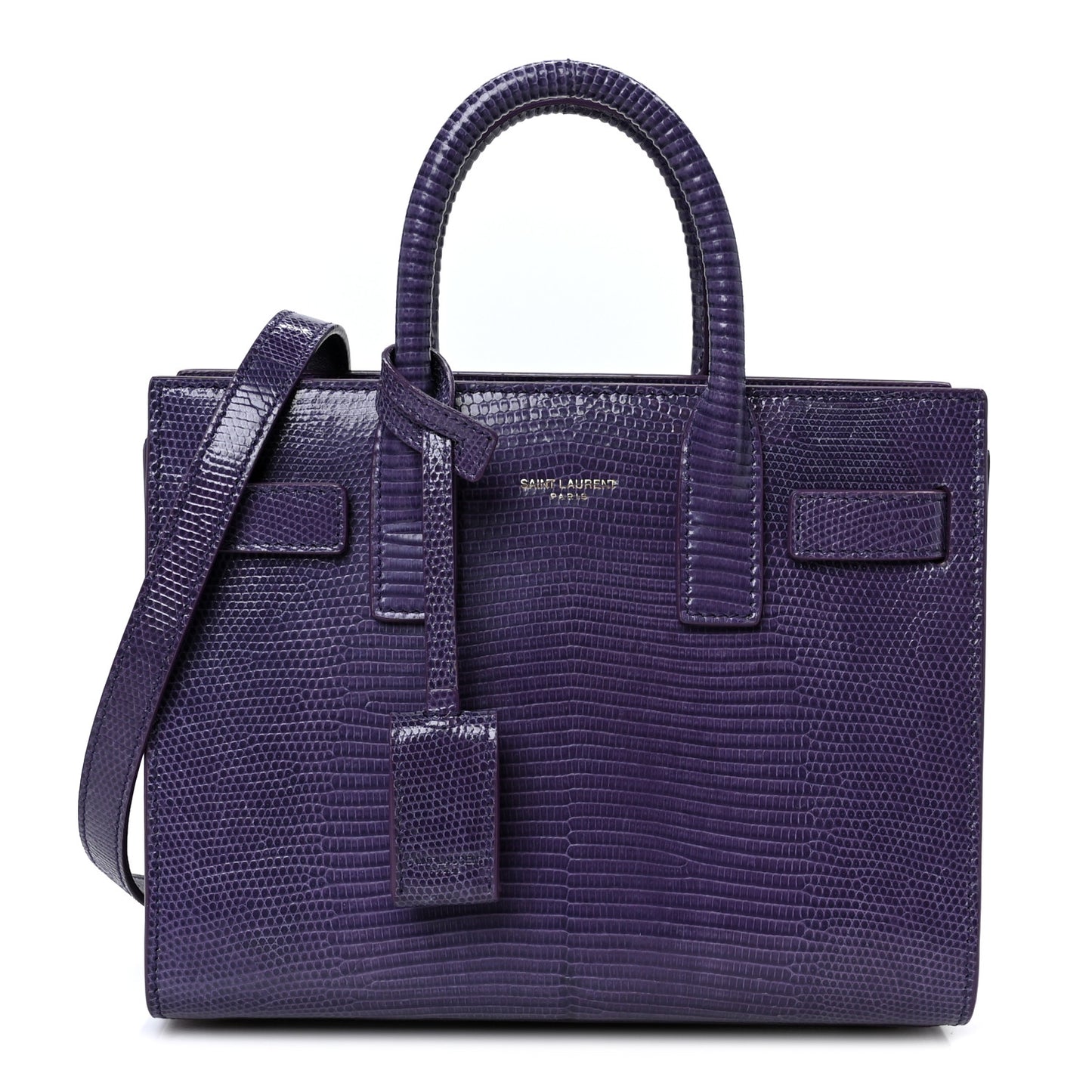 Lizard Calfskin Embossed Nano Sac De Jour Bright Bright Lilas