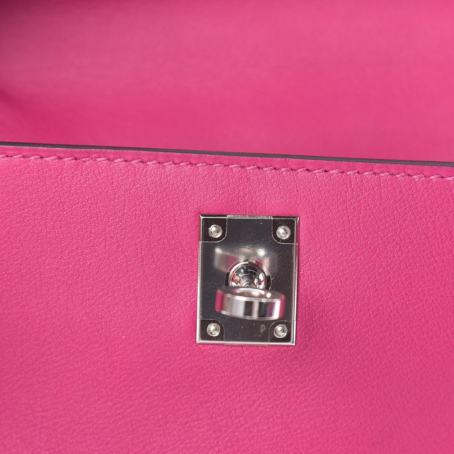 Hermes Swift Kelly Pochette Clutch Rose Pourpre 13 of 27