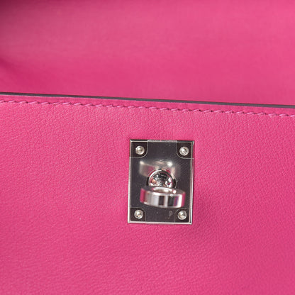 Hermes Swift Kelly Pochette Clutch Rose Pourpre 13 of 27