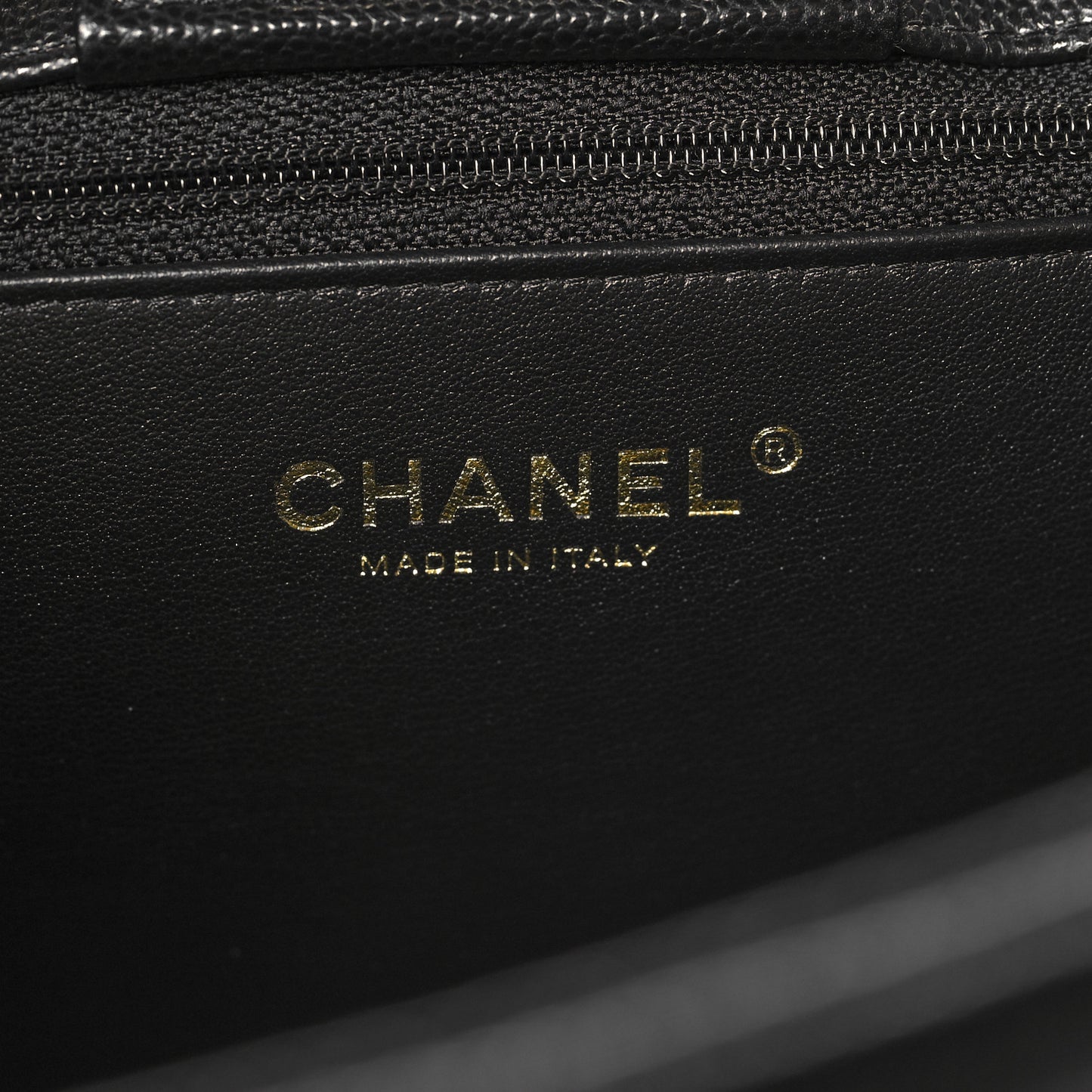 Caviar Quilted Large Shopping Tote Black