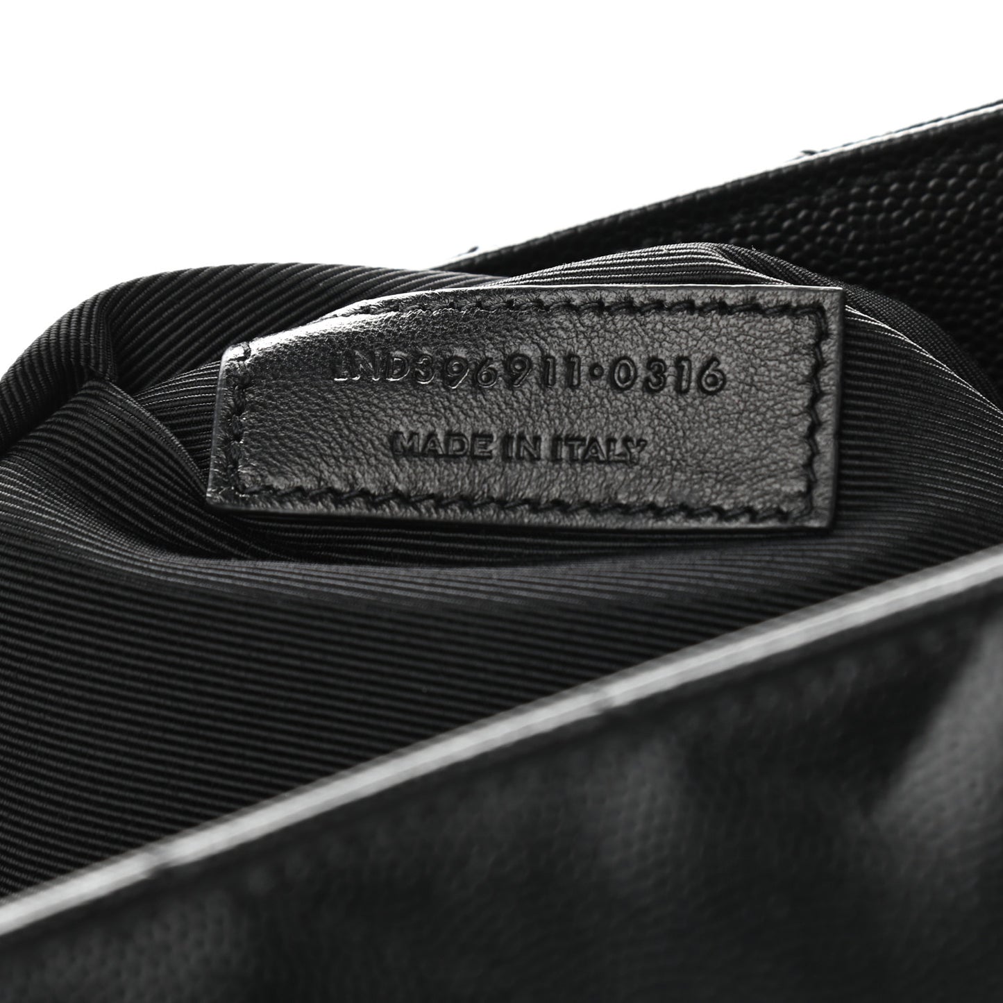 Grain De Poudre Matelasse Chevron Monogram Shopping Bag Black