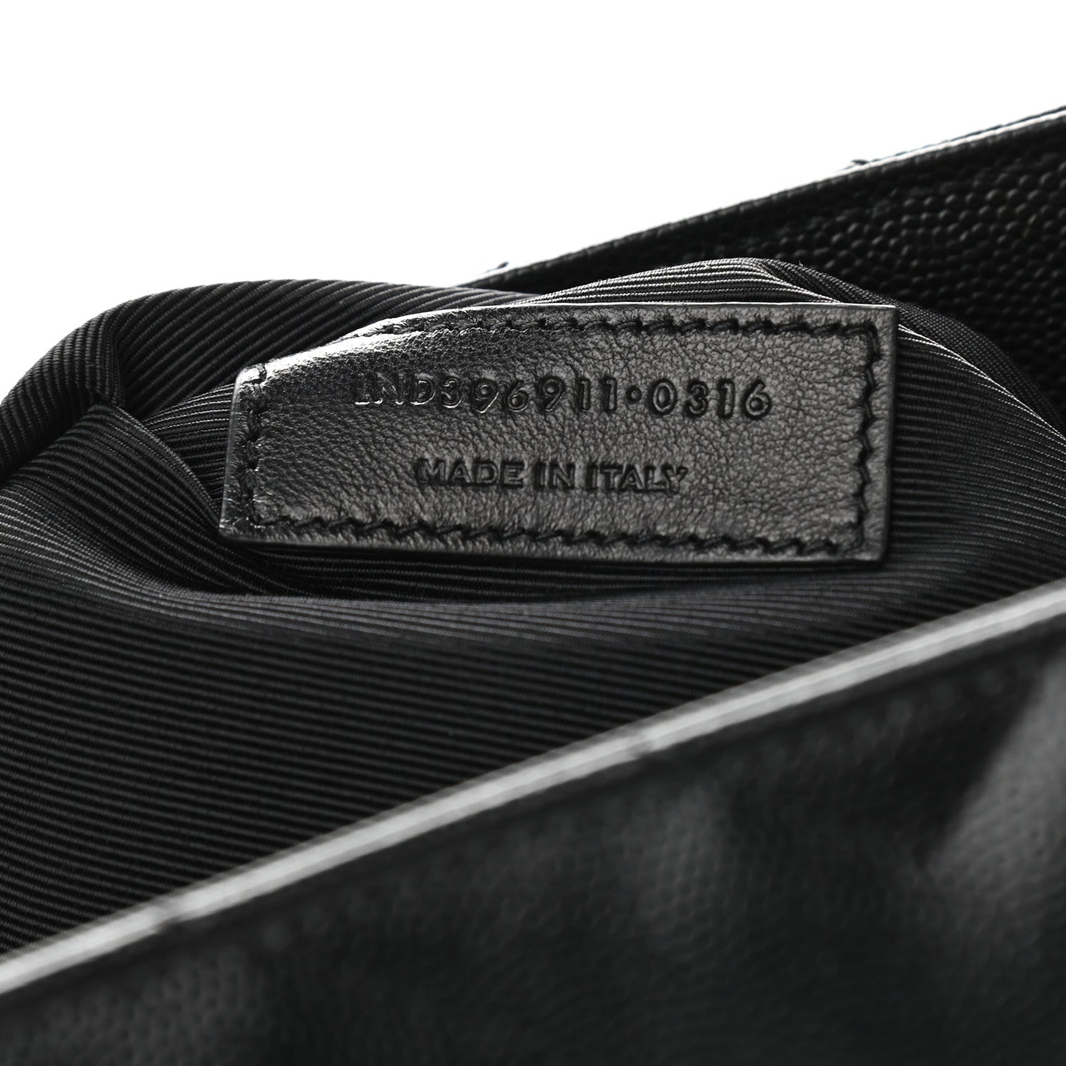 Saint Laurent Grain De Poudre Matelasse Chevron Monogram Shopping Bag Black 7 of 10