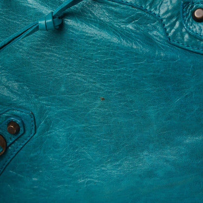 Balenciaga Agneau Classic Hardware Weekender Turquoise 10 of 23