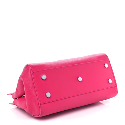 Saint Laurent Grained Calfskin Small Cabas Rive Gauche Bubblegum 4 of 11