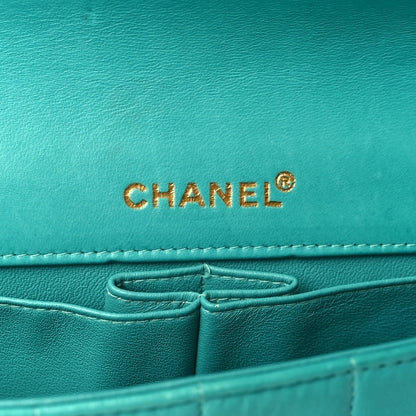 Chanel Lambskin East West Chocolate Bar Flap Turquoise 6 of 11